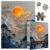 Mountain Puzzles for Adults 1000 Pieces, Fantasy Red Moon Nature Landscape Jigsaw Puzzle Scenic, Tree Forest Canyon Paper Cut Art Themed Scenery Puzzle, Hard Challenging for Adults