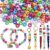 MOVANLONG 100PCS Large Hole Beads 6MM AB Acrylic Bead Color Abacus Beads