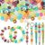 MOVANLONG 100PCS Large Hole Beads Colorful Glass Bead 6MM Bag Charm Beads