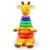Move2Play, Stacking Toy, Includes 7 Unique Rings, Montessori Development, Baby Toy, Gift for 1 Year Old Boys & Girls, Ages 0-6+, 9, 10, 12, 18+ Months (Giraffe Stacker)