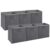 MOVECOM 6-Pack 11 Inch Collapsible Fabric Storage Cubes – Open-Top Non-Woven Organizer Bins with Faux Leather Handles – Durable Home Storage for Shelves & Closets, Ideal for Clothes, Toys,