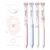 MOZXIRZ 4 Pcs Cute Retractable Pens Bow Gel Pens Pastel Aesthetic Bowknot Pen 0.5mm Fine Point Black Ink Smooth Writing Pen for Women Girls Office School Supplies (4Pcs Bow)