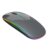 Mrexivo Wireless Bluetooth Mouse, Dual Mode 2.4GHz & BT Rechargeable Silent Computer Mouse, 3 Adjustable DPI, Compatible with Laptop PC Mac Android Windows Tablet (Rose Gold) (Gray)