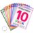 MR.MATE Multicolor Dry Erase Pockets Sleeves 10×14 in, 10 Pack Clear Plastic Sheet Protectors with 1 Binder Ring, Reusable Oversized Ticket Holders Paper Page Sleeve for Teacher, Classroom, School