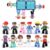 Mruikeny 12PCS Large Magnetic People Figures for Kids Compatible with Lego