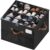 MSTONAL Shoe Organizer for Closet, 1 Pack Shoe Storage Container with Adjustable Dividers, Space Saving Shoe Box Storage Organizer Bin with Clear Lid and 4 Handles, Fits 8-16 Pairs, Pure Black