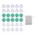 Mtlavishness Mtlavishness 30PCS 6 Sided Number Dice Plastic White Green 16mm Fraction Dice Set with Clear Number Markings for Board Games Math Teaching Learning Activities and