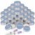 MTLEE 50 Pcs Haze Blue Wedding Thank You Candles Gifts for Guests, Bridal Shower Baby Shower Favors, 1 oz Mini Blue Lavender Scented Soy Wax Candles Tin Bulk for Birthday Aromatherapy Party Favors