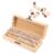 MUCKLILY 42pcs Wooden Alphabet Number Stamp Set with Numbers and Symbols, Graceful Script Style, Optimized for Organization, for DIY Crafting and Creative Scrapbooking Projects