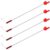 MUCKLILY 4pcs Telescopic Metal Extendable Pointer with Soft Foam Finger Top and Grip Handle, Lightweight and Easy to Carry Teaching Demonstration Pointer for ESL Classrooms