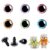 MUCUNNIA 120pcs 12mm 3D Glitter Safety Eyes with Washers for Amigurumi Doll