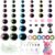 MUCUNNIA 160 pcs Safety Eyes for Crocheting 12-35mm 3D Moon Safety Eyes and Noses for Amigurumi with Washers Large Plastic Crochet Eyes Doll Craft Eyes for Plush Stuffed Animals Toy Making Supplies