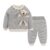 Mud Kingdom Little Boys Jogger Sets Fleece Lined Funny Cartoon Bear Stripe Beige 5T