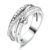 MULA S925 Sterling Silver Ring Multi-layered Interlaced Heart-shaped Band