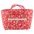 Multi-compartment Floral Fabric Basket Quilted Lace Handle