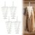 Multi-Functional V-Shaped Double Sided Hanger Storage Rack, Durable ABS Space Saving Hangers for Hats Scarves Belts Bags and Ties, Home Dorm Wardrobe Closet Hat Organizer (White 4pc)