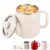 Multi-Function Portable Electric Stewing Cup, 6-in-1 Portable Cooker，White