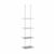 Multi-Layer Wall-Mounted Floating Shelf Silver Display Rack for Living Room Kitchen Bar Storage Stylish Home Decor (40x25x155 cm)