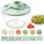 Multi-Purpose Salad Spinner with Vegetable Slicer, Green
