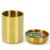 MultiBey 2 Pcs Gold Desk Organizer Set, Luxury Paper Clip Holder & Pencil Holder Cup for Office Supplies, Metal Makeup Brush Holder, Decorative Desktop Accessories (Gold)