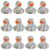 Multicolor Money Pattern Rubber Ducks – 12 pc