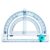 Multifunctional 4 in 1 Protractor with Angles Measuring Tool and Circular Drawing Tool for Engineers Drafting Ruler with Circular Drawing