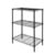 Multipurpose 3-Tier Wire Shelf, 750 lbs, Black