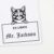 Munchkin Cat Peeking Ex Libris Book Stamp, Duo Hand Mount, 1-5/8 Square