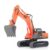 MUPOA Excavator Toy, Excavator Toy with Bucket Construction Truck, Pretend Play Construction Vehicle for Toddlers, Sand Box Beach Outdoor Play, Gift for Kids.(Orange)