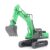 MUPOA Excavator Toy, Excavator Toy with Bucket Construction Truck, Pretend Play Construction Vehicle for Toddlers, Sand Box Beach Outdoor Play, Gift for Kids.(Green)