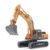 MUPOA Excavator Toy, Excavator Toy with Bucket Construction Truck, Pretend Play Construction Vehicle for Toddlers, Sand Box Beach Outdoor Play, Gift for Kids.(Dark Yellow)