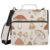 Mushrooms Light Gray Zipper Binder Bag 3 Ring with Shoulder Strap Zippered Binder Fits 13 Inch Laptop File Folder Document Organizer for School Work Office Supplies Portable
