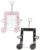 Musical Note Kpop Photocard Holder Keychain with Angel Wing Decor – 2 Pieces Clear Acrylic Protective Badge Holder for ID, Bus, Credit Cards (Pink)