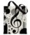 Music Canvas Tote Bag for Women, Musical Reusable Bag Music Lover Gifts