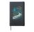 Music playing piano pianist I love music notes Hardcover Journal, Black