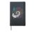 Music playing piano pianist I love music notes Hardcover Journal, Black