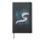 Music playing piano pianist I love music notes Hardcover Journal, Black