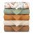 Muslin Receiving Blankets, Neutral Blanket Swaddling for Newborn Boys and Girls, 5 Pack Breathable and Skin-Friendly Swaddle Wrap for Infant Baby (Forest Fox)