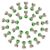 MUUNNN 50pcs Dumbbell Eyes Fly Tying, Fly Tying Eyes Realistic Brass Fly Tying Barbell Eyes(5.0mm,Green)
