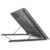 MVNOIRE Black Large Mesh Laptop Ventilated Holder Desk Stand-Height Adjustable Riser Metal Stand