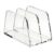 MVQJSUCI Desktop Organizer Letter Holder Mail Sorter File Rack Document Stand With Acrylic Construction And Curved Sides suitable for office workspaces reception areas home study