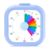 Mwellewm Visual Timer for Kids, 60 Minute Time Digital Pomodoro Timer Countdown with Silent Pause Function for Classroom Kitchen Study Cooking Meetings ADHD Rainbow Pattern(Blue)
