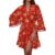 MXNPKUR Women’s Ruffle Trim Wrap Robe,Long Sleeve Belted Sleepwear 5X-Large