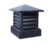MXXADHPL Black Chimney Cap – Aluminum Alloy Rain Cover with Conical Hood & Louver Vents, Weatherproof Roof Chimney Cover for Fireplace, Outdoor Protection from Rain, Birds & Debris