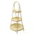 MYCENSE Woven Basket Bamboo Snack Serving Tray Bread Fruit Storage Basket Container Holder with Space Saving Structure Suitable for Parties Family Gatherings, Beige 3 Layer