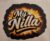 My Nilla Logo Sticker Decal, Scalloped Edge, Black and Gold