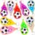 mypush popo 24 Packs Sport Soccer Students Gifts Bulk Rainbow Fidgets Keychain Gifts from Teacher, Mini Pop Holiday Classroom Prize Party Favors for Kids