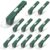 Mysora 12 Pcs Insect Catcher, Plastic Bug Capture Tool with Slide Closure for Indoor and Outdoor Use, Green