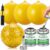 Mysora 4 Pcs Large Fly Trap Balls Hanging Fruit Fly Traps Outdoor Adhesive Insect Balls with 2 Pcs Sticky Coating Glue Air Pump Insect Catch Sticky Bug for Farm Orchard Deerflies Mosquito (Yellow)