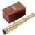 Mythrojan Brass Telescope 9″ Pirate Spyglass with Wooden Box Nautical Gift Maritime Monocular Decorative Telescope with Glass Optics for Travellers, Adventure